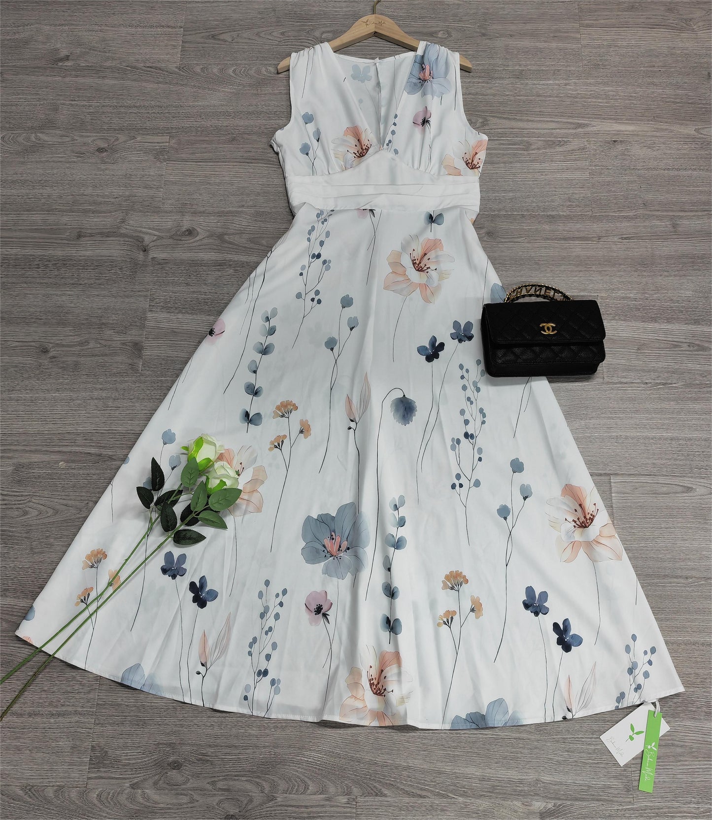 FallStil® - Jugendliches Pflanzen-Midikleid mit Blumendruck