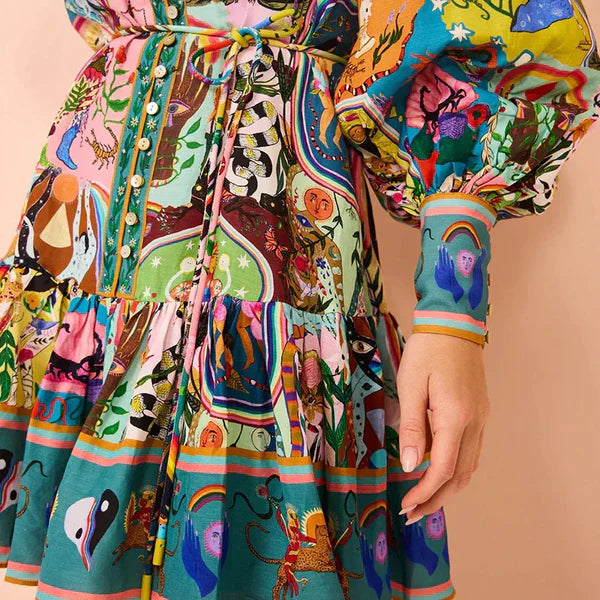Willa - Bequemes Minikleid mit vollen Ärmeln