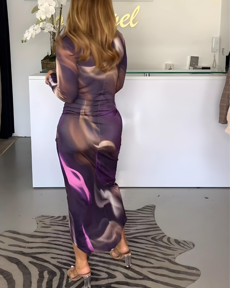 Schikes midi kleid - Olive
