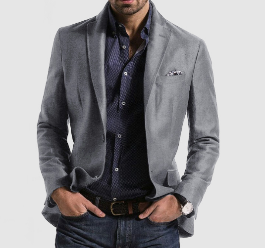 Benno - herren-strickjacke mit lässigen knöpfen, taschen und reverskragen, einfarbig, langärmelig