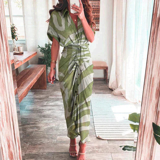 Marie | Boho Multicolor Print Kleid