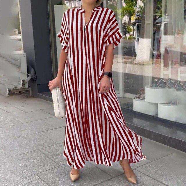 Johanna | Gestreiftes Kleid mit stilvollem Design