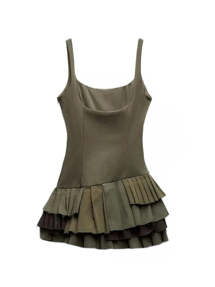 Sexy Kleid in Armeegrün - Verty