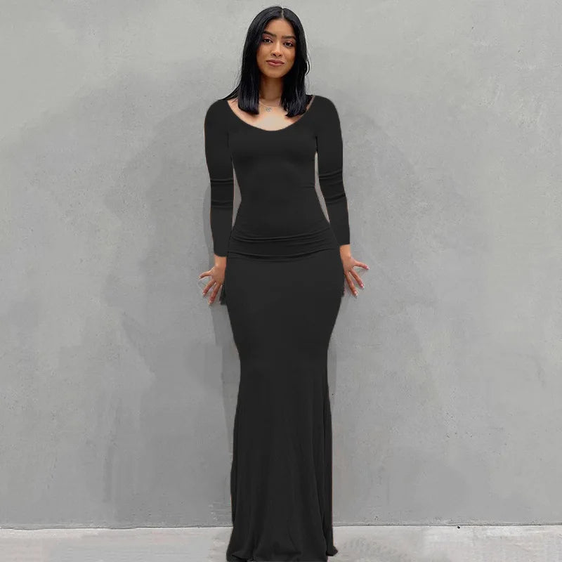Enges langes Kleid - Blaché