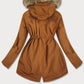 Caramel - Gepolsterte Jacke mit warmem Plüschfutter