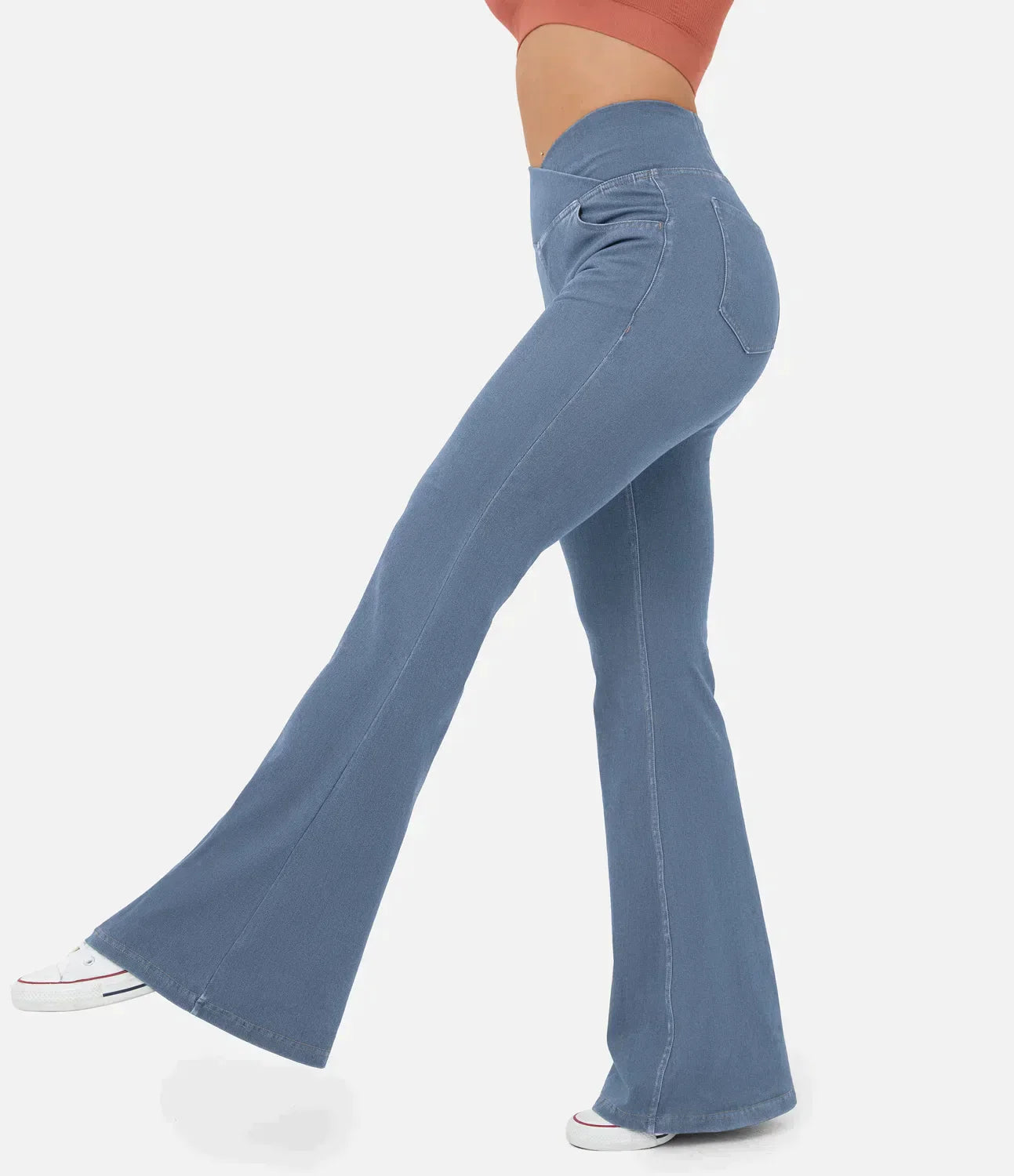 Juul | Elastische Flair-Jeans mit hoher Taille