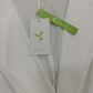 FallStil® - Weißes Faltkragen-Maxikleid mit tiefem V-Ausschnitt und Plissee