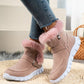 Reyna™ Warme knöchelhohe Schneestiefel aus Samt mit Schnallen-Design