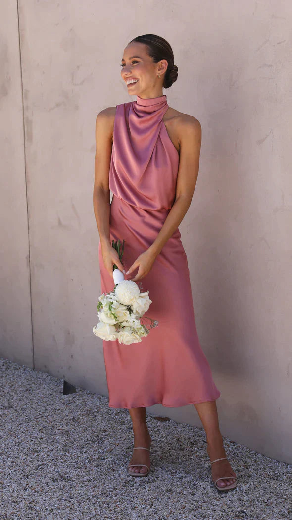 BELLE – glänzendes langes kleid