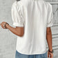 Weiße Bluse mit Spitzendetails Frieda
