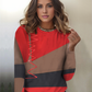 FallStil® - Modernes rotes Farbblock-Top
