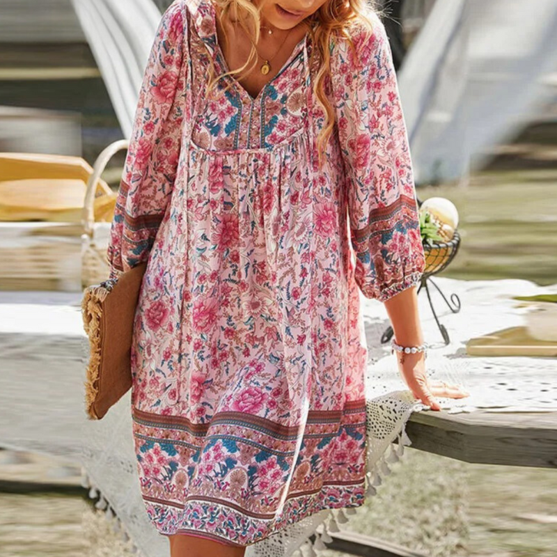 Esme - Blumenkleid im Folklore-Stil