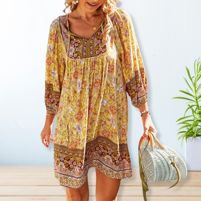 Esme - Blumenkleid im Folklore-Stil