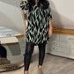 Nora - Zebra-Print Bluse Schwarz-Beige