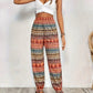 Isolde - Allover Print Hose mit Seitenschlitz
