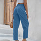 Kirsten - Unifarbene Hose mit hoher Taille