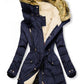 Nia - Gepolsterte Jacke mit warmem Plüschfutter
