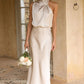 Satinista - Unifarbenes One-Shoulder-Kleid
