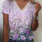 Kailey - Damenmode T-Shirt mit V-Ausschnitt
