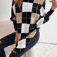 FallStil® - Eleganter Pullover mit geometrischem Druck und hohem Halsausschnitt