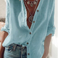 Jerika - Mode Solide V-Ausschnitt Bluse
