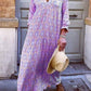 Layla - Lässiges Print-Patchwork-Kleid mit V-Ausschnitt