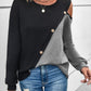 WinterStil® - Stylisches Color Block Langarm-Top