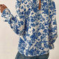 Lovja® - Vintage Blue Flower Print Top