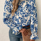 Lovja® - Vintage Blue Flower Print Top