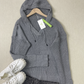 Monci® - Grauer einfarbiger Kapuzenpullover