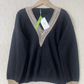 HerbstTrend® - Farbblock-Pullover mit Spezialbesatz