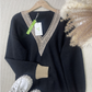 HerbstTrend® - Farbblock-Pullover mit Spezialbesatz