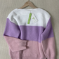 HerbstTrend® - Lila Color Block Langarmpullover
