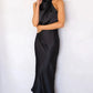 Satinista - Unifarbenes One-Shoulder-Kleid