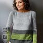 Monci® - Moderner grauer Pullover mit Farbblock