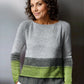 Monci® - Moderner grauer Pullover mit Farbblock
