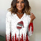 FallStil® - Tipsy Red Wine Holiday Party Langarm-Top