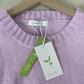 WinterTrend® - Rosa einfarbiger Pullover mit langen Ärmeln und Rundhalsausschnitt