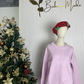 WinterTrend® - Rosa einfarbiger Pullover mit langen Ärmeln und Rundhalsausschnitt