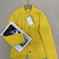 WinterTrend® - Gelbe einfarbige Strickjacke mit langen Ärmeln