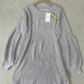WinterTrend® - Apricotfarbenes einfarbiges Mini-Pulloverkleid