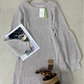 WinterTrend® - Apricotfarbenes einfarbiges Mini-Pulloverkleid