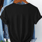 Schwarzes T-Shirt mit Pusteblumen - Helena
