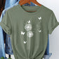 Schwarzes T-Shirt mit Pusteblumen - Helena