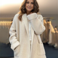 StrickSinn® - Weißer einfarbiger langärmeliger Cardigan