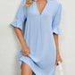 Isla - Marineblaues Flatterkleid
