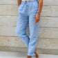 Stylische leinen hose für frauen