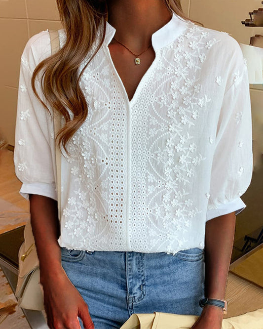 Bluse mit V-Ausschnitt - Mystique
