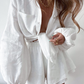 LANNA - Stylisches Leinen Set aus Hemd und Shorts