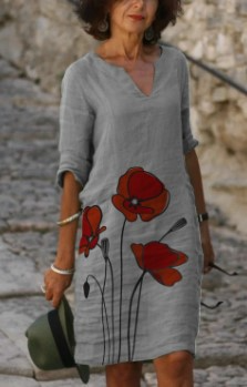 KORI - Stilvolles und gemütliches Leinenkleid
